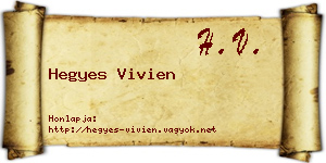 Hegyes Vivien névjegykártya